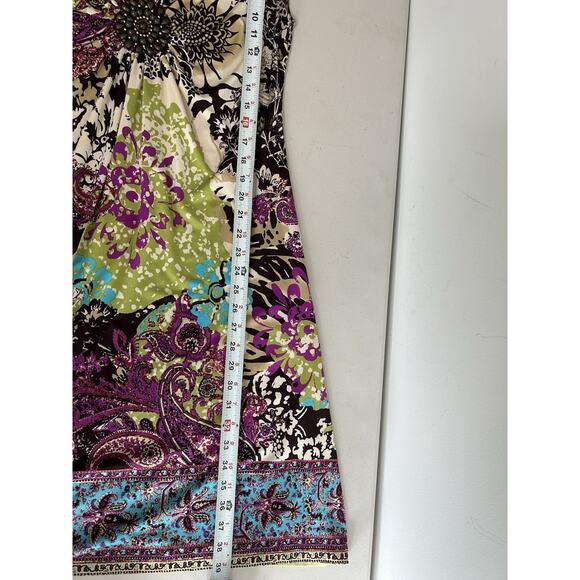 Y2K Fairy Grunge Dress ICE Slinky Knit Size 8 Womens Goblincore Beaded Babydoll - Picture 7 of 8